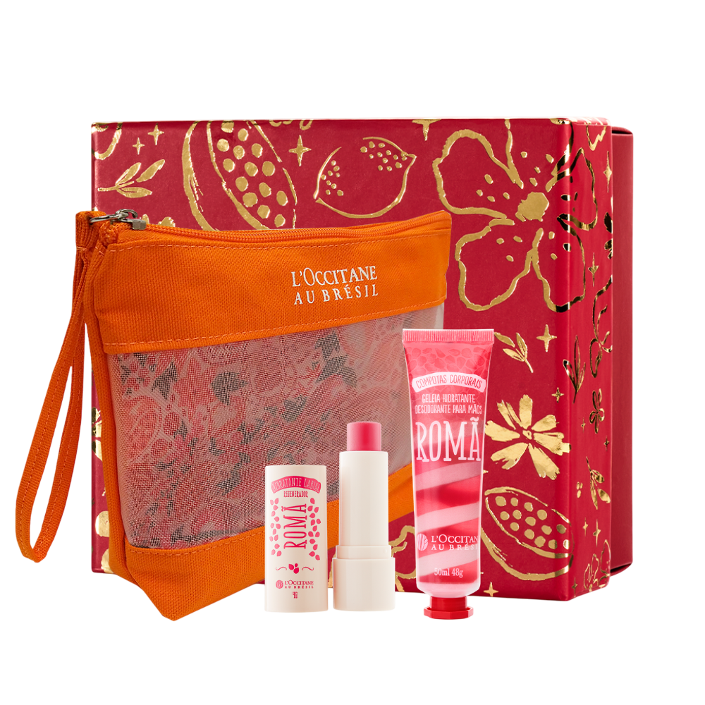 Essenciais de Romã: Hidratante Labial, Geleia para Mãos e Nécessaire, ,  large image number 0